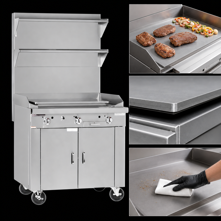 Product image #3 for Southbend Platinum Heavy Duty 48-Inch Gas Plancha Range with Convection Oven and Storage Cabinet