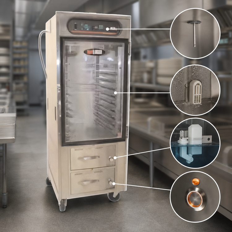 Product image #3 for Carter-Hoffmann VaporPro Dual Humidified Full-Height Holding Cabinet with 2-Drawer Warmer