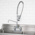 Thumbnail image #3 for T&S Brass UltraRinse 8-Inch Adjustable Center Deck Mount Pre-Rinse Mixing Faucet with 12-Inch Swing Nozzle and 44-Inch Hose
