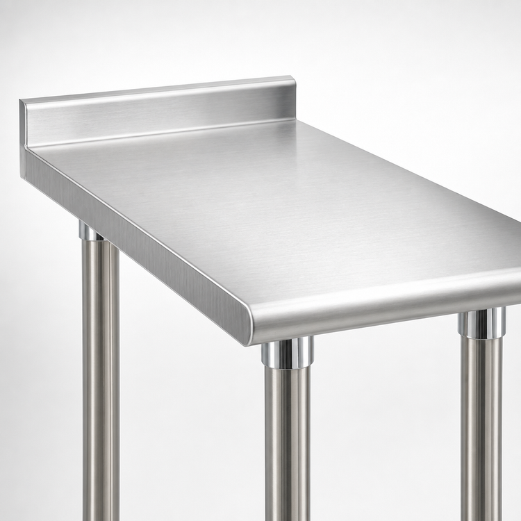 Product image #3 for Eagle Spec-Master 15" W x 36" D 14-Gauge Stainless Steel Filler Table with Rear Upturn