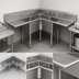 Thumbnail image #3 for John Boos Pro-Bowl 3-Compartment Corner Sink with Dual 36-Inch Drainboards, 16-Gauge Stainless Steel