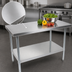 Thumbnail image #3 for John Boos Stallion Economy Stainless Steel Flat Top Work Table with Undershelf, 48 x 18 Inches