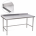Thumbnail image #3 for 48-Inch x 30-Inch Stainless Steel Work Table with Open Base and 2-Inch Rear Up-Turn