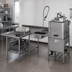 Thumbnail image #3 for Eagle Group Island Soiled Dishtable with Dish Landing Shelf and Pre-Rinse Sink, Left-to-Right