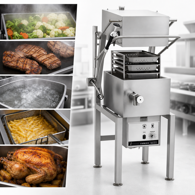 Product image #3 for Legion Skittle SKGL6-11 Insulated Gas Multi-Function Cooker, 10° Tilting, 33.5-Gallon