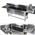 Thumbnail image #3 for John Boos Pro-Bowl 3-Compartment Sink with Left and Right 18-Inch Drainboards, 20 x 20 x 14-Inch Deep Bowls, 16 Gauge Stainless Steel