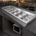 Thumbnail image #3 for Hatco CWBX-4 Drop-In Remote Refrigerated Cold Well for 4 Full-Size Pans, Top Mount