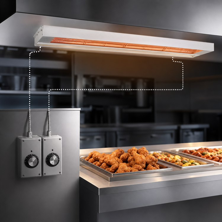 Product image #3 for Nemco 24-Inch Dual Lighted Infrared Strip Heater, Remote-Controlled, 240V