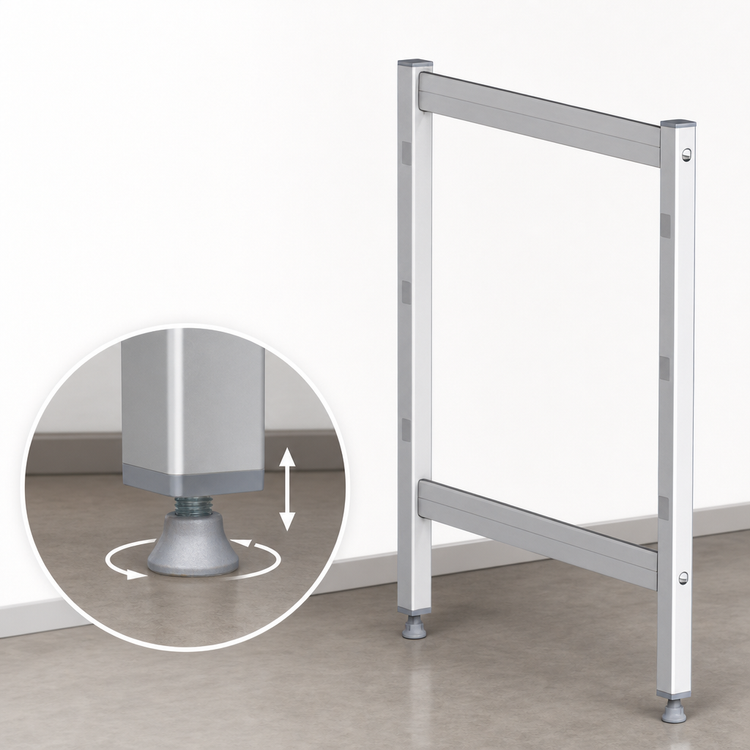 Product image #3 for Fermostock Stationary Cantilever Shelving Upright, 24-Inch H x 22-Inch D, Aluminum