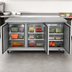 Thumbnail image #4 for Kelvinator Commercial 72-Inch Three-Section Undercounter Refrigerator with Solid Hinged Doors