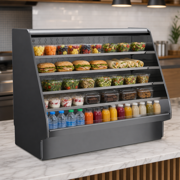 Product image #4 for Structural Concepts Fusion® Open Flat Profile Refrigerated Self-Service Countertop Display Case
