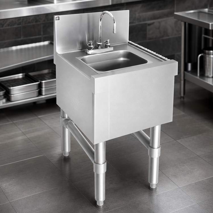 Product image #3 for Eagle Spec-Bar Freestanding Underbar Hand Sink with T&S Gooseneck Faucet