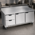 Thumbnail image #3 for Beverage-Air 72-Inch Three-Section Worktop Refrigerator with 2 Drawers, 2 Doors, and Stainless Steel Top