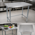 Thumbnail image #3 for BK Resources All Stainless Steel Open Base Flat Top Work Table, 48 x 30 Inches