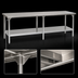 Thumbnail image #3 for Eagle Spec-Master 108-Inch x 36-Inch Flat Top Stainless Steel Work Table with Adjustable Galvanized Undershelf