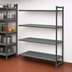 Thumbnail image #3 for Cambro Camshelving Basics Plus 4-Tier Vented Polymer Shelving Add-On Unit, 21 x 48 x 72 Inches, Brushed Graphite