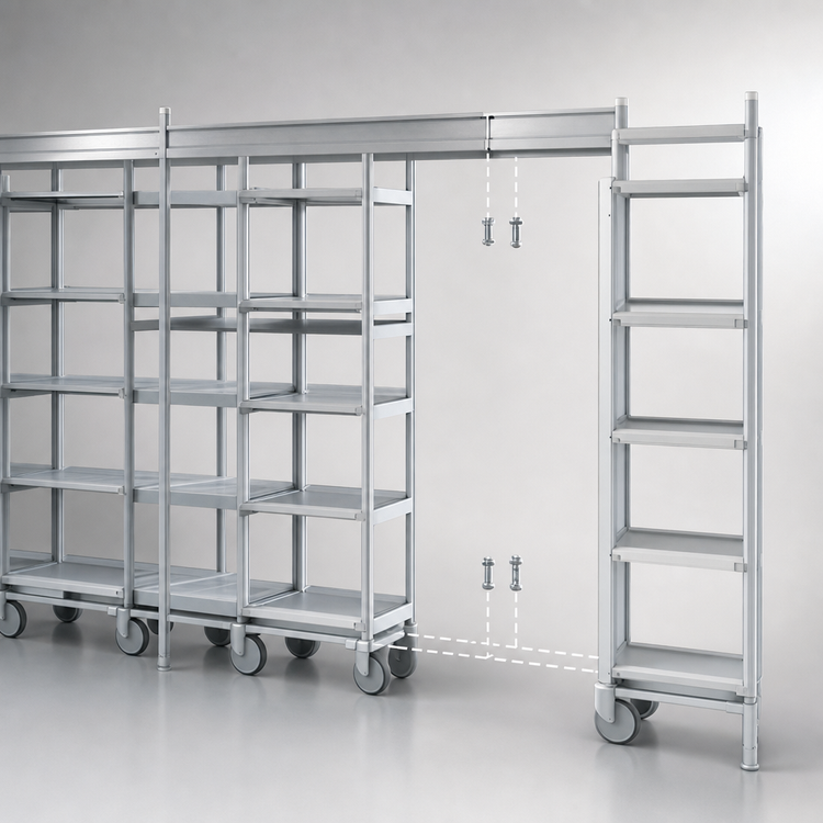 Product image #3 for MetroMax Q Top-Track Stationary End Unit Kit for 21-Inch Shelving