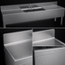 Thumbnail image #3 for Glastender Three-Compartment Underbar Sink Unit with Dual Drainboards, 96-Inch x 24-Inch