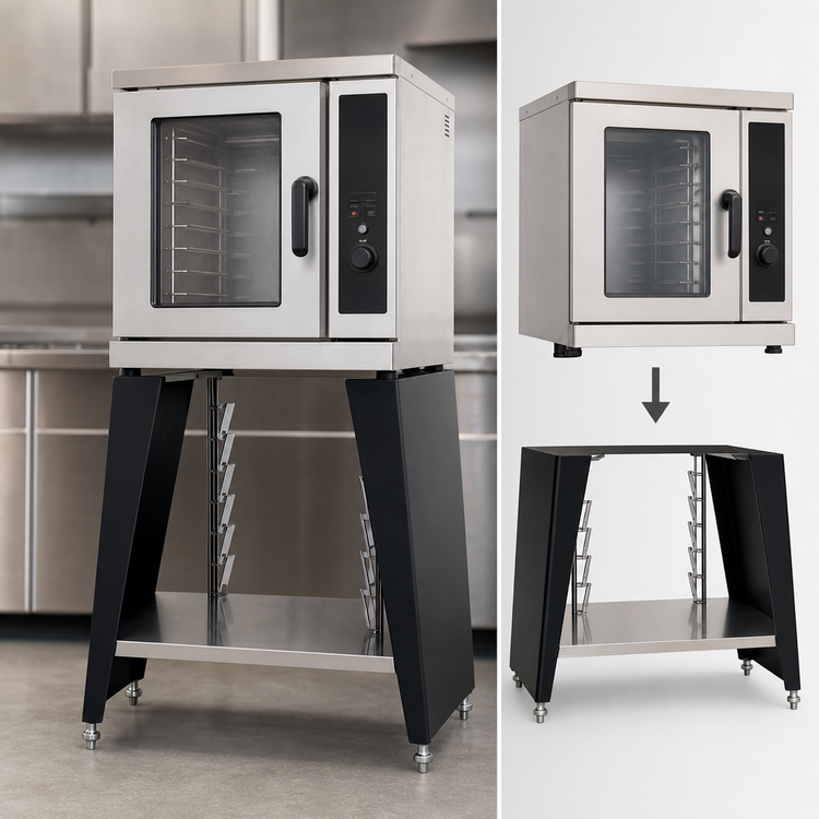 Product image #3 for Vulcan Retrofit Equipment Stand Kit with Stainless Steel Shelf for Select Ovens