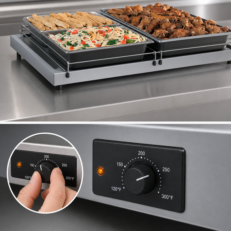 Product image #3 for Hatco Glo-Ray 42-Inch Freestanding Heated Shelf, 6-Inch Deep, Stainless Steel Top