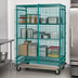 Thumbnail image #3 for Quantum MD2436-70SECP 36 x 24 x 70 Inch Mobile Wire Security Cage with Dolly Base, Green Epoxy Antimicrobial Finish