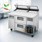 Thumbnail image #3 for True Mfg. - General Foodservice TPP-AT-60D-2-HC 60-Inch Pizza Prep Table with 1 Door, 2 Drawers and 19.5-Inch Cutting Board
