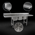 Thumbnail image #3 for Eagle Group 90-Inch Coved Corner Three-Compartment Stainless Steel Sink with Dual 18-Inch Drainboards