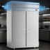 Thumbnail image #3 for Beverage-Air P Series Two-Section Reach-In Freezer, 44.57 Cu. Ft., Solid Locking Doors, Top-Mounted Self-Contained Refrigeration
