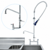 Thumbnail image #3 for T&S Brass EasyInstall 8-Inch Deck Mount Pre-Rinse Unit with Add-On Faucet, Swing Nozzle, and 1.07 GPM Spray Valve