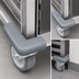 Thumbnail image #3 for Cres Cor Gray Non-Marking Corner Bumpers for Restaurant Racks