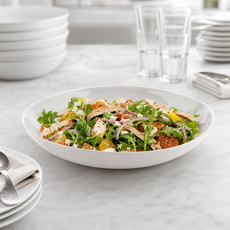 Product image #3 for American Metalcraft Crave Collection Shadow 95 oz. Round Melamine Serving Bowl