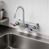 Thumbnail image #3 for T&S Brass Wall Mount Workboard Faucet with 5 3/4-Inch Swivel Gooseneck Spout, 8-Inch Centers