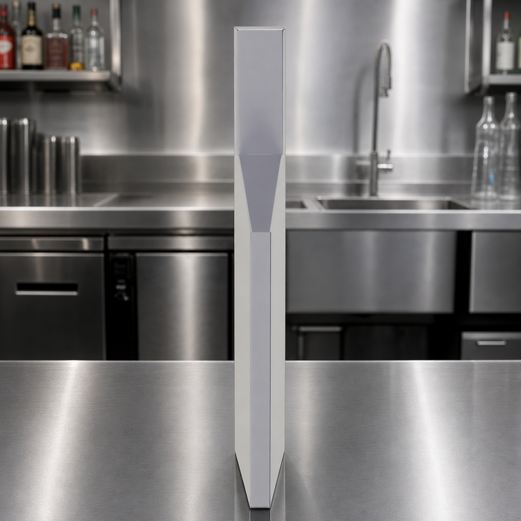Product image #3 for Underbar Inside Wedge Corner Drainboard, 5° Angle, 19-Inch Deep, Stainless Steel