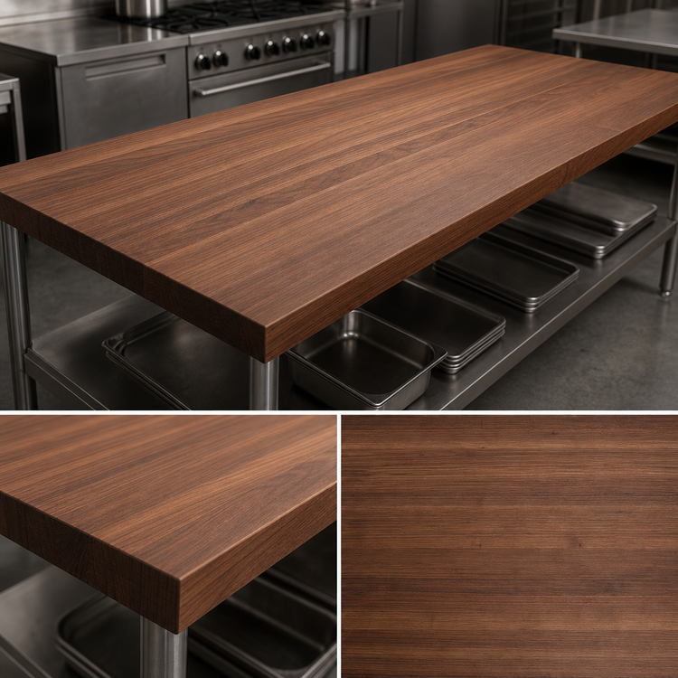Product image #3 for Boos Block 144 Inch x 38 Inch American Black Walnut Edge Grain Countertop with Penetrating Oil Finish