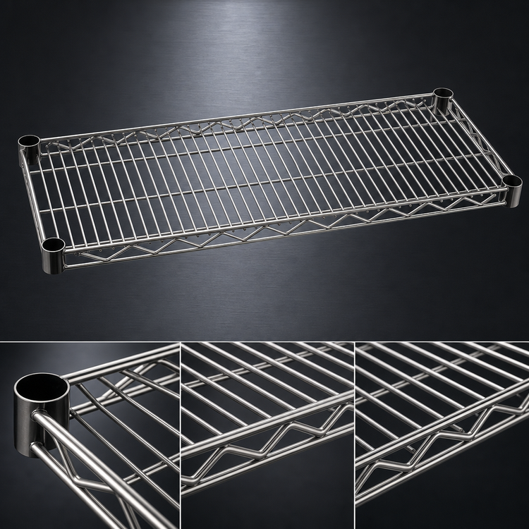 Product image #3 for Eagle QuadTruss Quad-Adjust Reverse Mat Wire Shelf, 36W x 18D, Stainless Steel