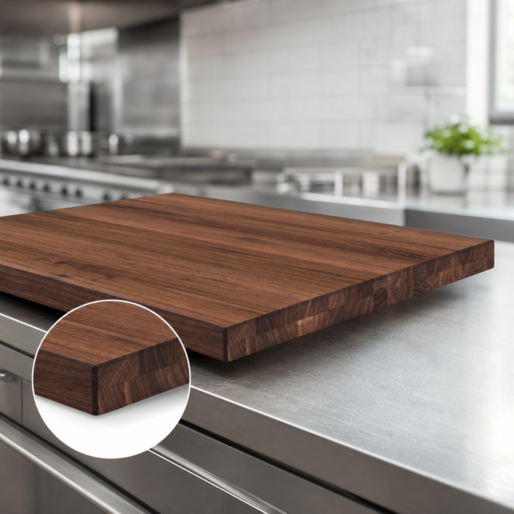 Product image #3 for Boos Block American Black Walnut Edge Grain Kitchen Countertop with Varnique Finish, 132 x 30 x 1-1/2 Inches