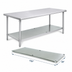 Thumbnail image #3 for Advance Tabco Galvanized Work Table Undershelf for 132-Inch Wide x 24-Inch Deep Tables