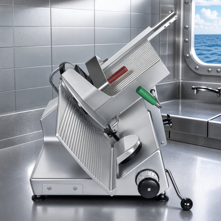 Product image #3 for Bizerba 13-Inch Manual Heavy-Duty Marine Illuminated Safety Meat Slicer, 220V/60Hz