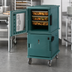 Thumbnail image #4 for Cambro Ultra Camcart Heated Front-Loading GN 1/1 Food Pan Carrier, 2-Compartment, 110V, Granite Green