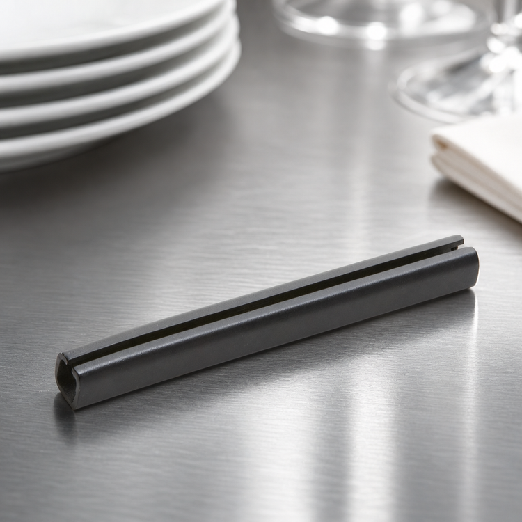 Product image #3 for American Metalcraft Black Stainless Steel Menu Card Holder, 4-1/8 Inch Long