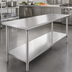 Thumbnail image #3 for Eagle Group Budget Series 84-Inch x 30-Inch 430 Stainless Steel Work Table with Adjustable Undershelf