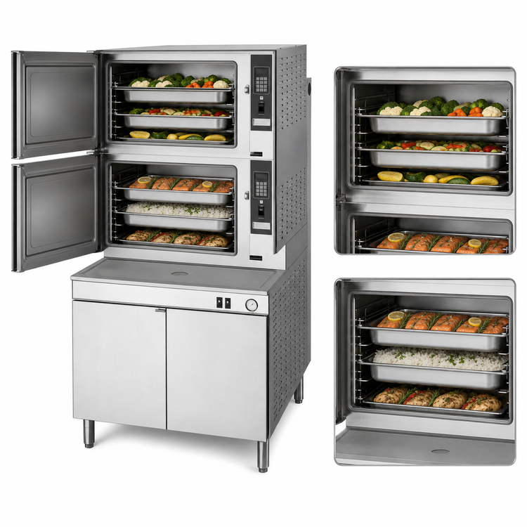 Product image #3 for Cleveland Range Classic ConvectionPro XVII Gas Commercial Steamer, 2-Compartment, 36-Inch Cabinet Base