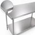 Thumbnail image #3 for Klinger's Trading AST3048 Heavy Duty Flat Top Stainless Steel Work Table with Undershelf, 48 x 30 x 36 Inches