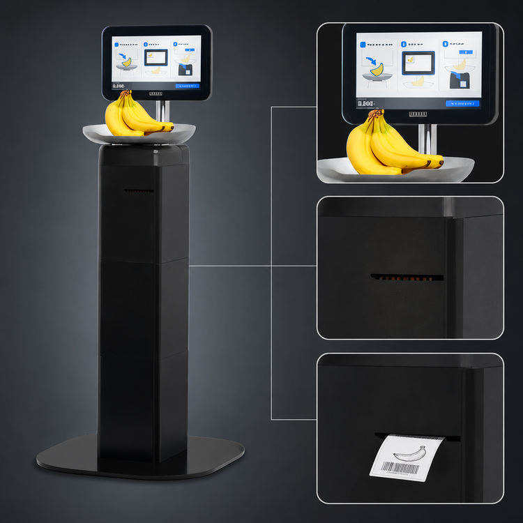 Product image #4 for Hobart FreshServe FS-10V Tall Free-Standing Digital Price Computing Self-Service Scale with ValueMax