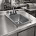 Thumbnail image #3 for Glastender Drop-In Hand Sink with Low-Lead Gooseneck Faucet, 12 x 17 Inch, Stainless Steel