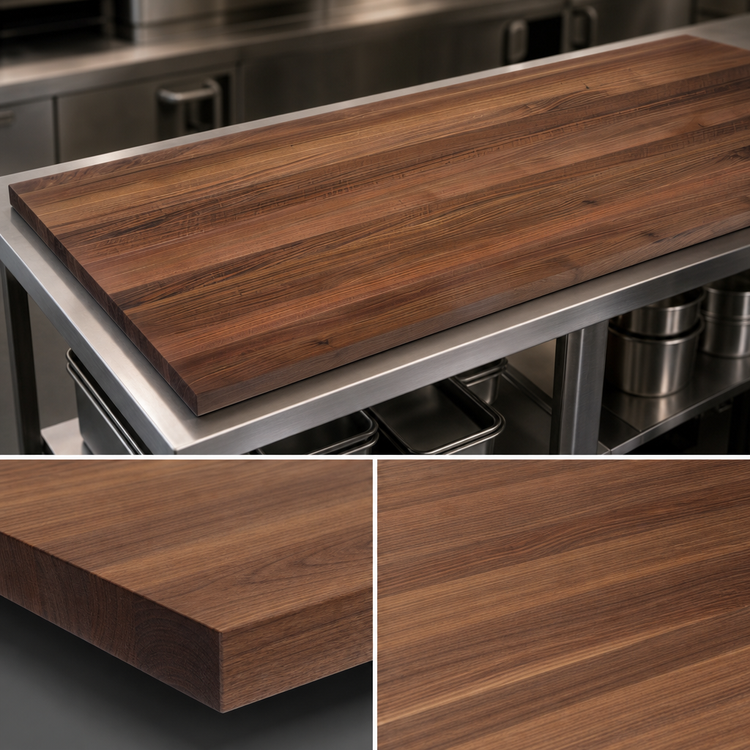Product image #3 for Boos Block American Black Walnut Edge Grain Kitchen Countertop, 132 x 30 x 1-1/2 Inch, No Backsplash