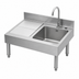 Thumbnail image #4 for Eagle Group 2200 Series Commercial Sink Bowl with Drain, Faucet, and Overflow, 10 x 14 x 9-1/2 Inches