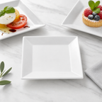 Thumbnail image #3 for Winco Royalsquare RPS-6 6-Inch Square White Porcelain Plate Case of 3