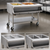 Thumbnail image #3 for Eagle Group Portable Electric Sealed Well Hot Food Table with Open Shelf Base, 2 Wells, 208V