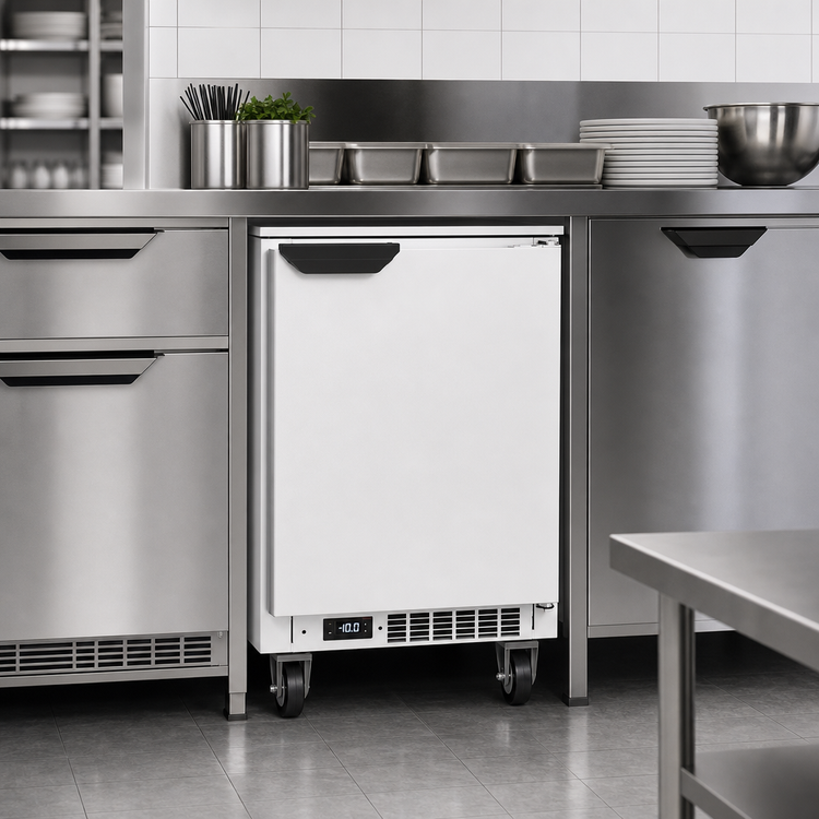 Product image #4 for Beverage-Air UCF20HC One-Section Undercounter Freezer, 20 Inch Wide, 2.27 Cu. Ft., Shallow Depth, Solid Door
